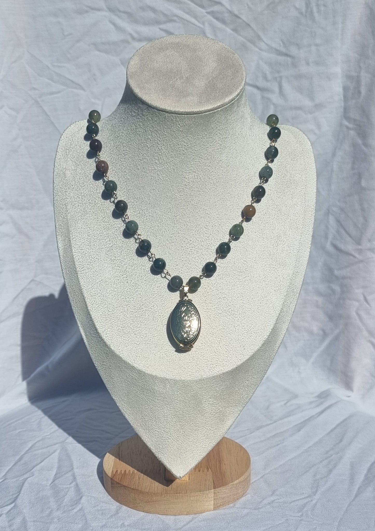 Terra - Indian Agate Gold Necklace