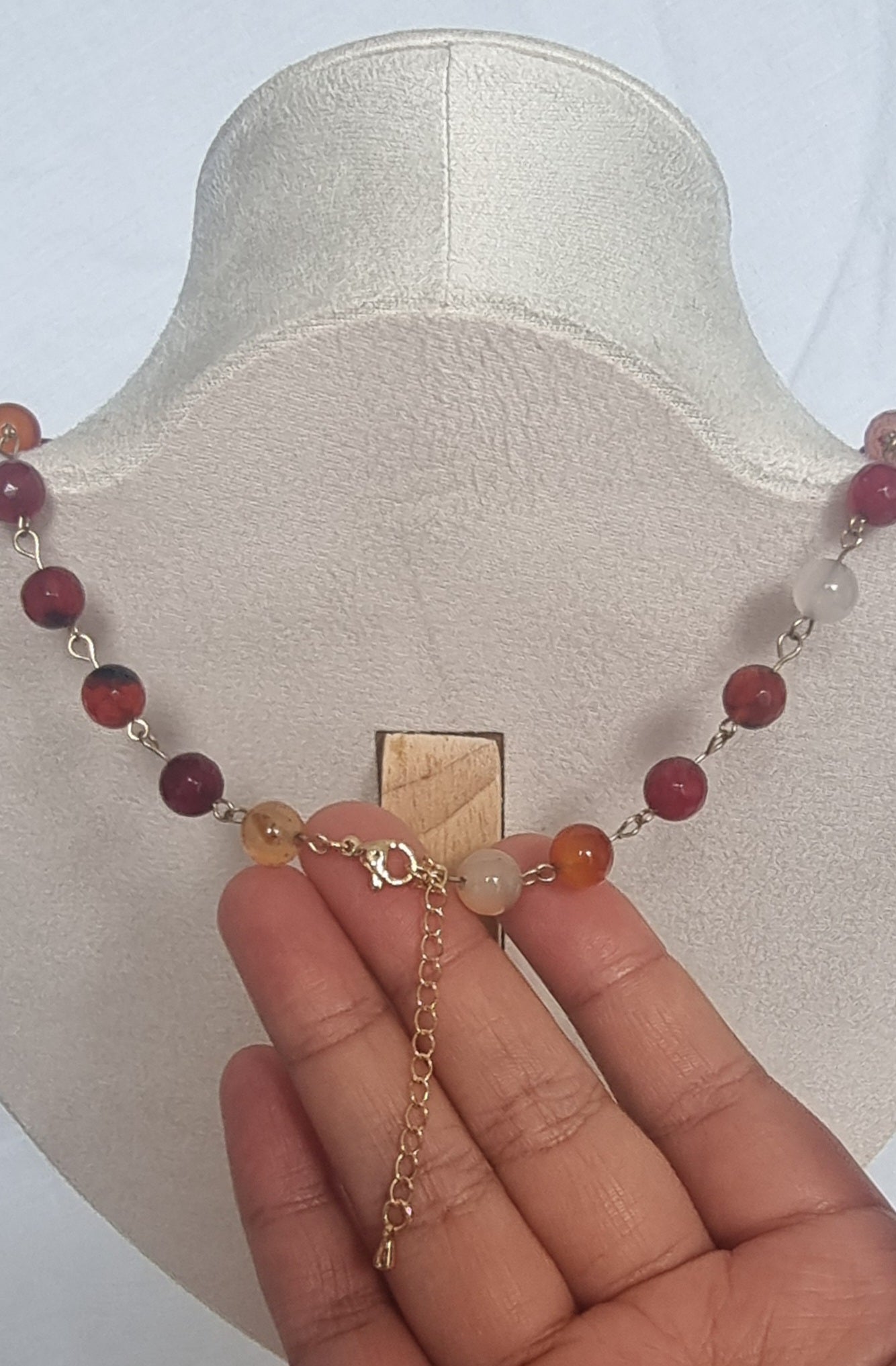 Cyra - Red Agate and Carnelian Sun Necklace