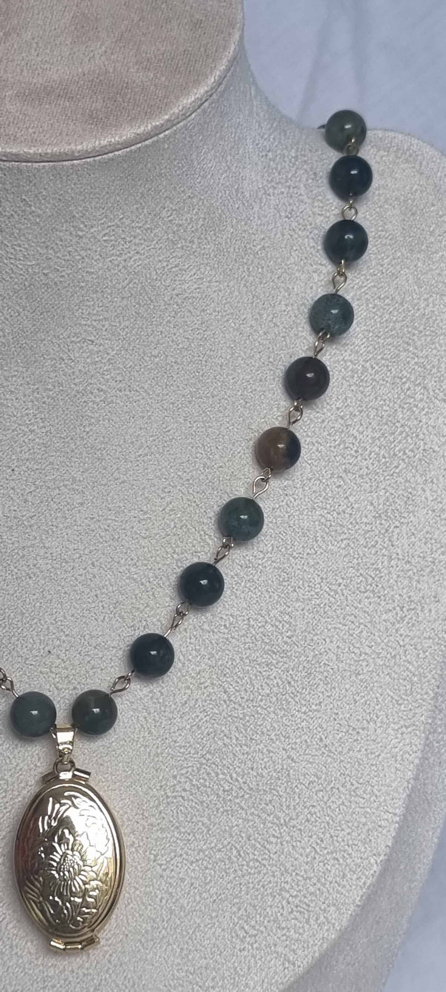 Terra - Indian Agate Gold Necklace