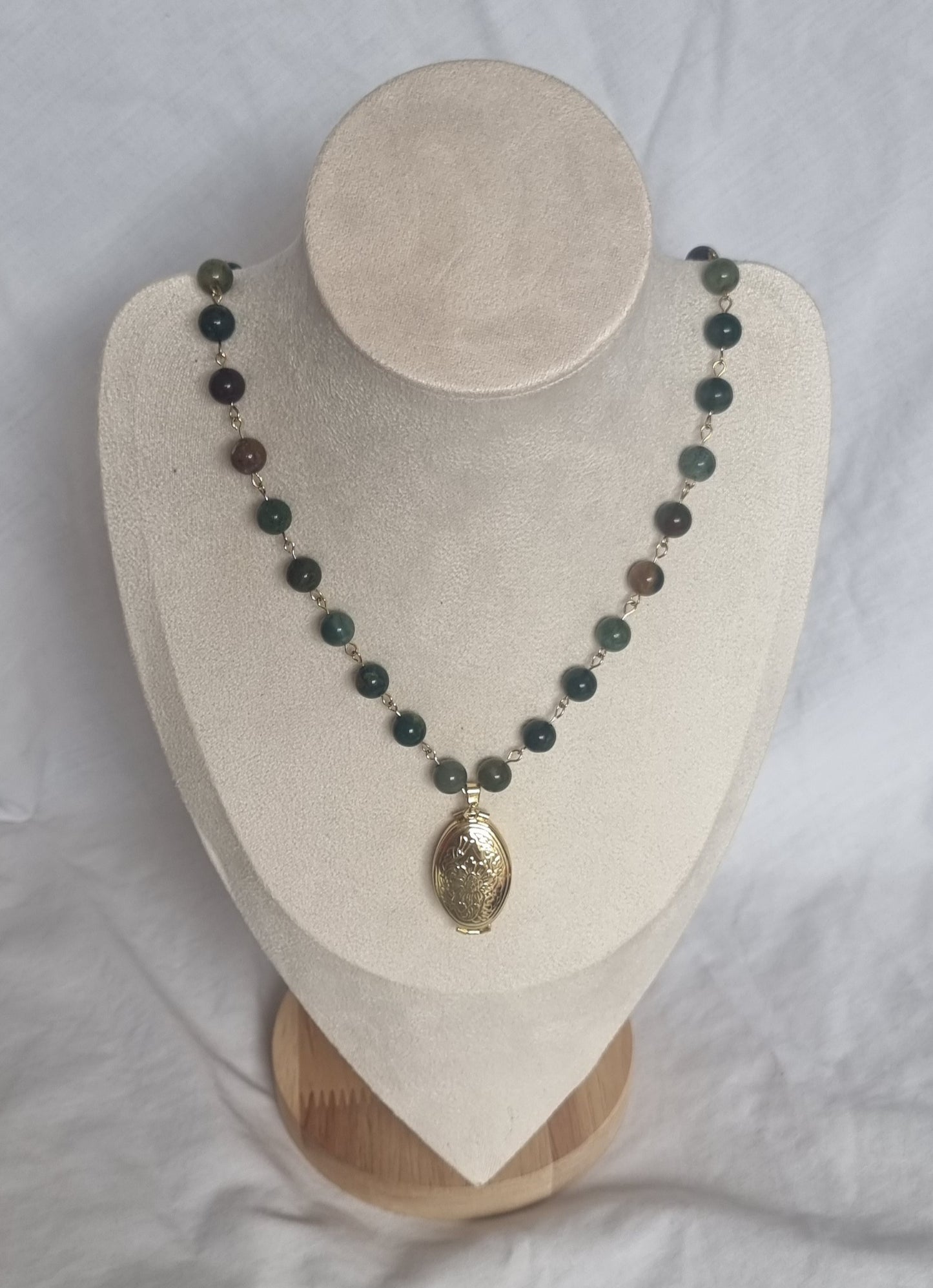 Terra - Indian Agate Gold Necklace