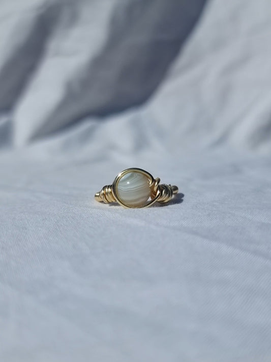 Aella - Azure Agate Ring