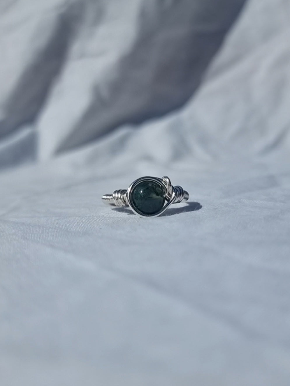 Terra - Indian Agate Green Ring