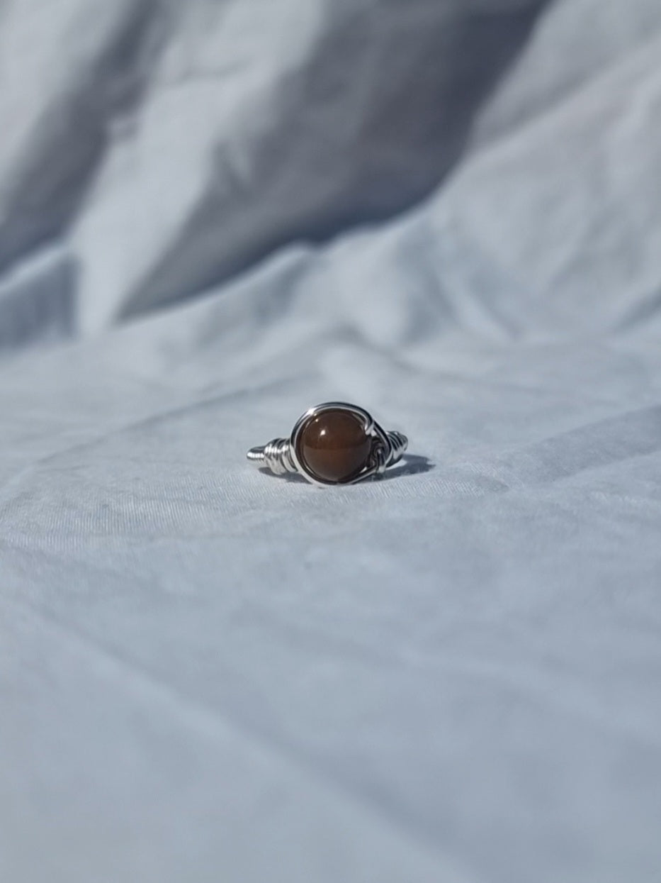 Terra - Indian Agate Brown Ring