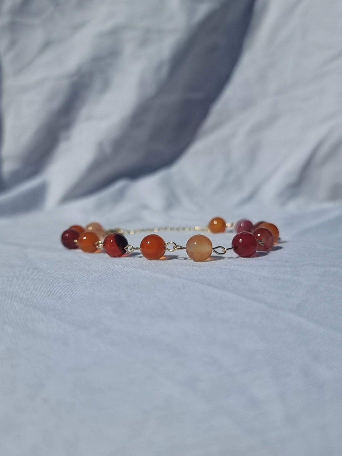 Cyra - Red Dragon Vein and Carnelian Bracelet