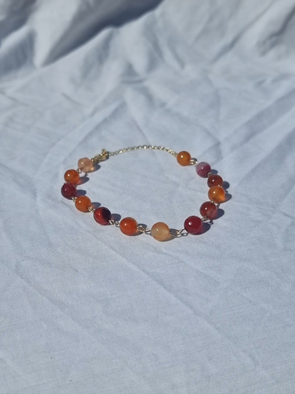 Cyra - Red Dragon Vein and Carnelian Bracelet