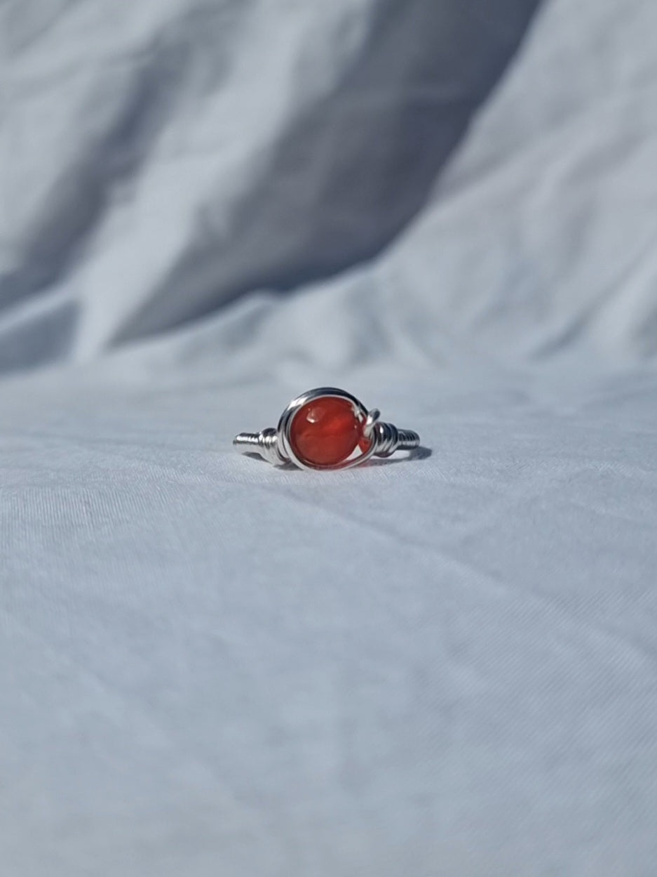 Cyra - Dragon Vein Agate Ring