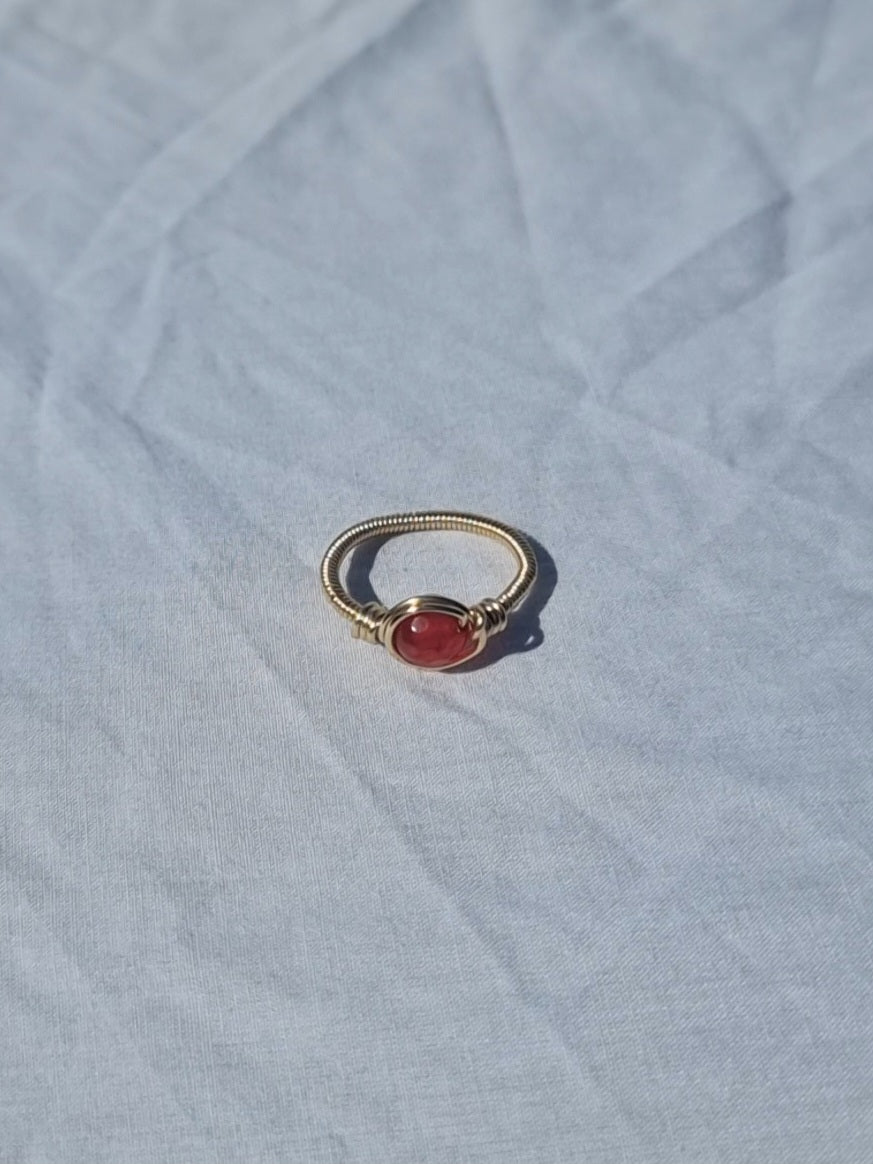 Cyra - Dragon Vein Agate Ring